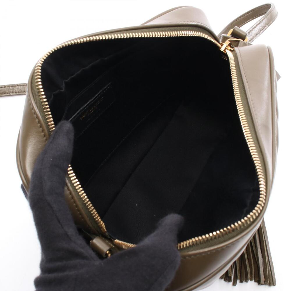 Saint Laurent Paris LOU Shoulder Bag Leather Khaki Green - Picture 3 of 5